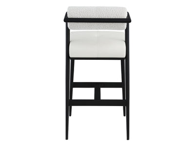 Stryker Boucle & Leather Bar Stool (Set of 2)