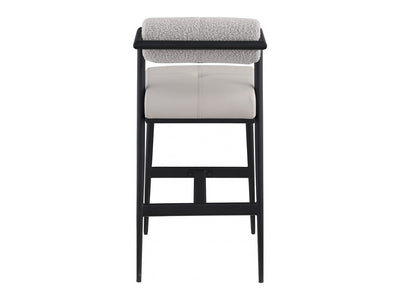 Stryker Boucle & Leather Bar Stool (Set of 2)