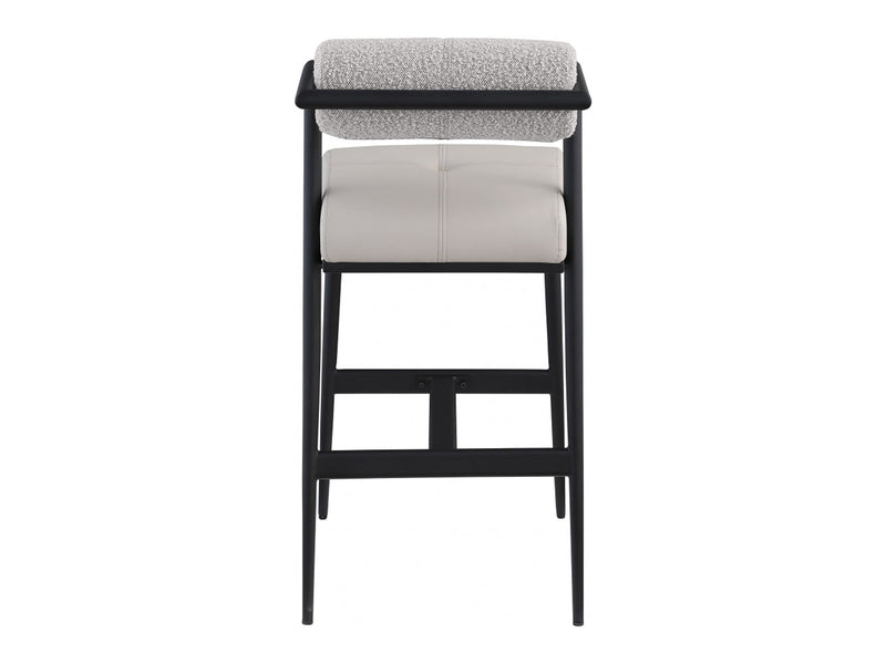 Stryker Boucle & Leather Bar Stool (Set of 2)