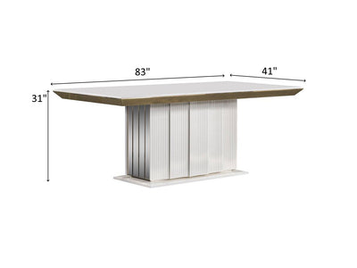Vega 83" Wide 6-8 Person Dining Table