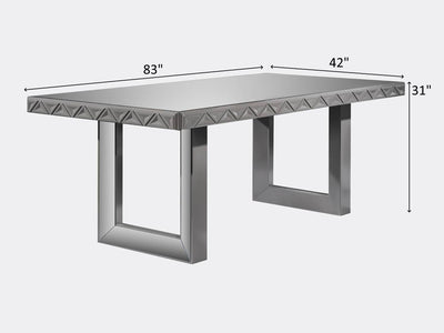 Viona 83" Wide 6-8 Person Dining Table