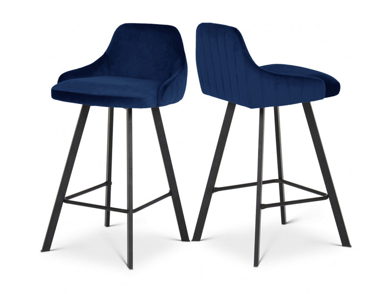 Viviene Velvet Bar Stool (Set of 2)