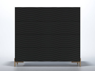 Wave Black Bedroom Set
