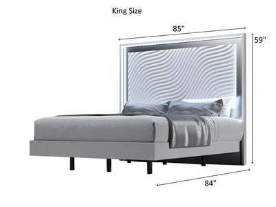 Wave White Bedroom Set